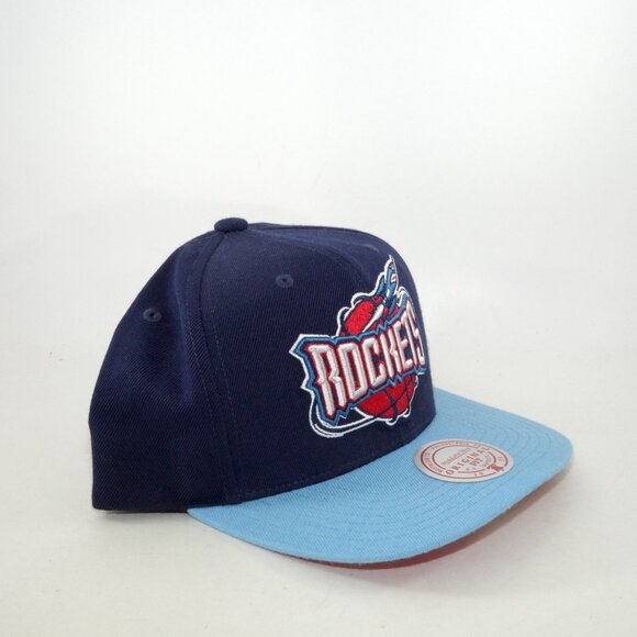 Mitchell & Ness Houston Rockets Snapback Adjustable Hat OG 90's Logo Blue - Picture 3 of 7